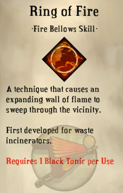 Secret Skill: Ring of Fire (Fire Bellows) / Bastion