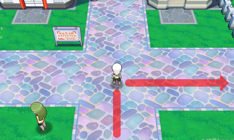 The crossroads leading to the Oceanic Museum / Pokémon ORAS