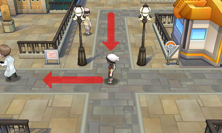 Moving down the main street and heading to the Devon Corporation building / Pokémon ORAS