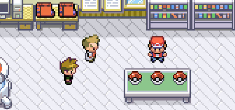 Choosing a starter in Professor Oak's Lab (Pokémon FireRed)