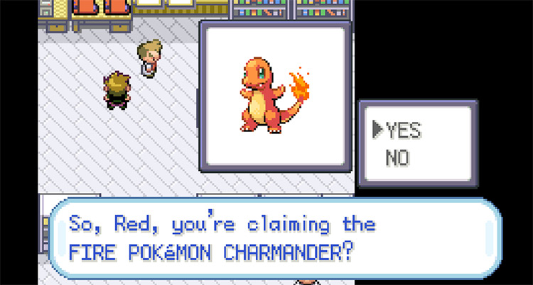 Choosing Charmander as our starter Pokémon / Pokemon FRLG