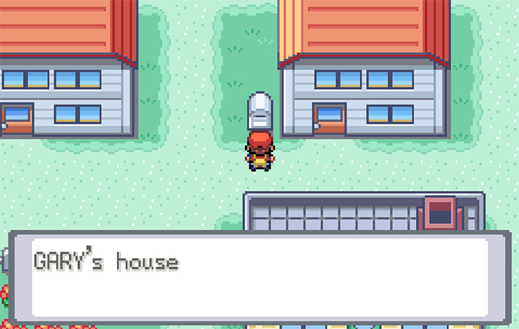 Outside of our Rival’s house in Pallet Town / Pokemon FRLG