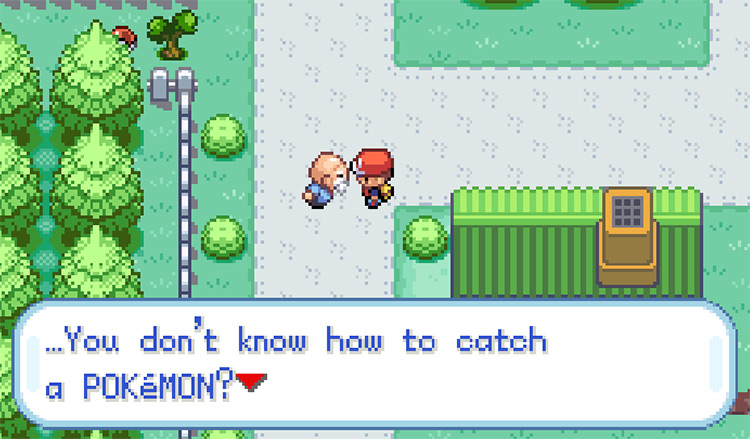 Talking to the elderly man in Viridian City after getting the Pokédex / Pokemon FRLG