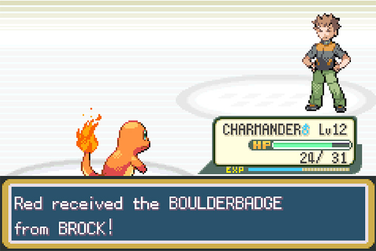 Obtaining the Boulder Badge from Brock / Pokemon FRLG