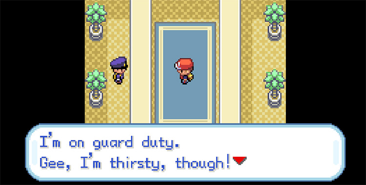 Guard stopping us from entering Saffron City / Pokemon FRLG