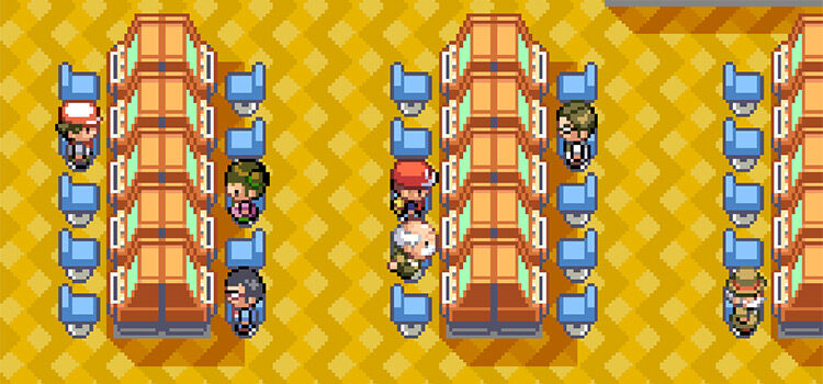 Sitting at a slot machine in the Celadon City Game Corner (Pokémon FireRed)
