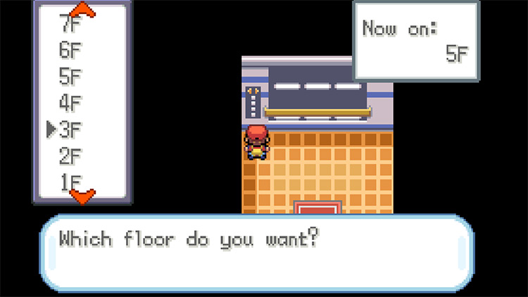 Taking the elevator in Silph Co. to the 3rd Floor / Pokemon FRLG