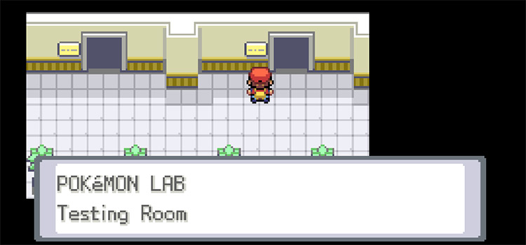 The Testing Room inside of the Pokémon Lab / Pokemon FRLG