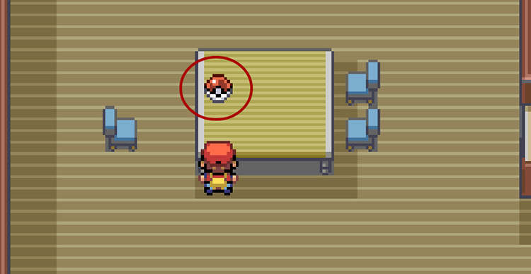 The Secret Key laying on a table in the basement of the Pokémon Mansion / Pokemon FRLG