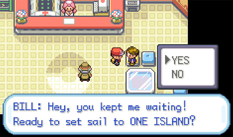 Talking to Bill after initially saying No to him / Pokemon FRLG