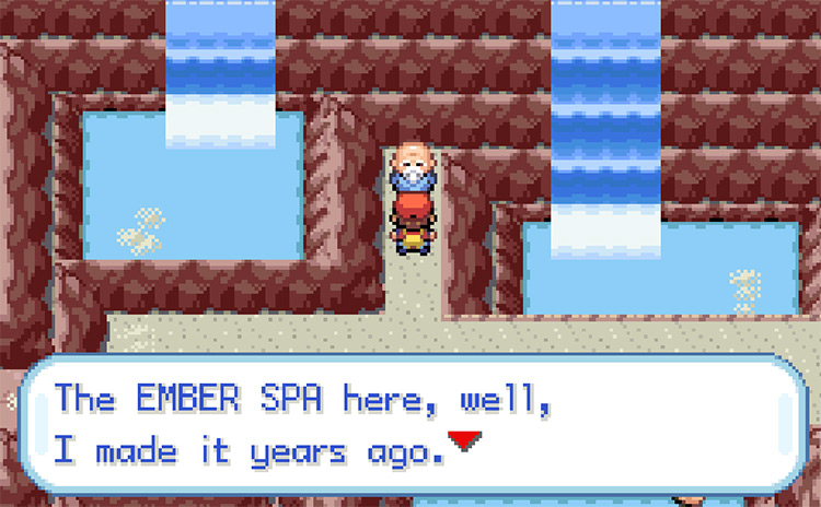Receiving HM06 Rock Smash in the Ember Spa on Kindle Road / Pokemon FRLG