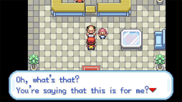 Talk to Lostelle’s dad after rescuing her to give him the Meteorite / Pokemon FRLG