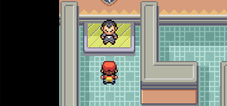 Facing off against Giovanni in Viridian City (Pokémon FireRed)