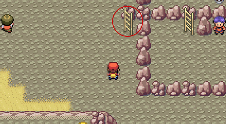 Take this ladder up to the 3rd floor of Victory Road / Pokemon FRLG