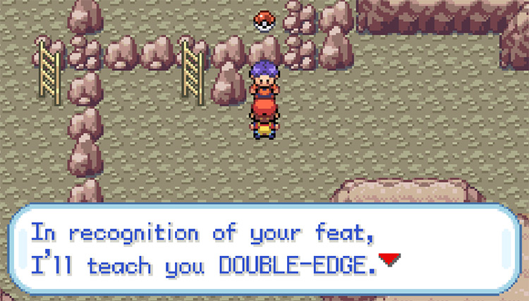 Teaching a Pokémon Double-Edge at the end of Victory Road / Pokemon FRLG