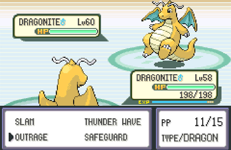 Fighting Lance’s Dragonite with my own Dragonite / Pokemon FRLG