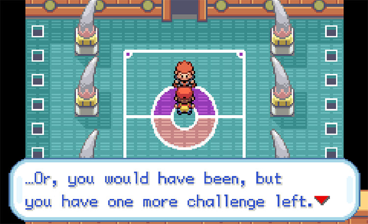 Lance telling us our Rival defeated the Elite Four first and that we must now face them / Pokemon FRLG
