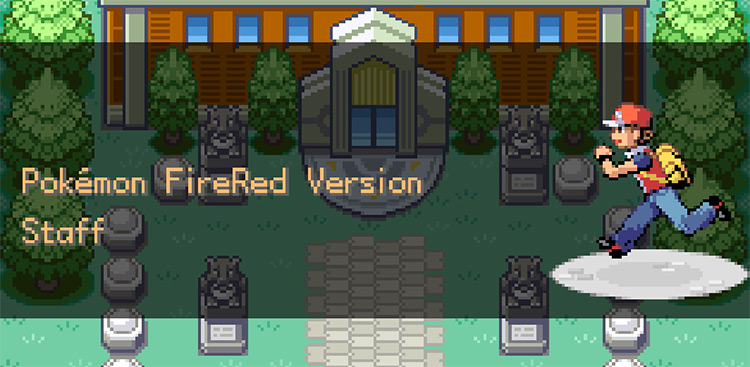 Pokémon FireRed credits after defeating the Elite Four and becoming Champion / Pokemon FRLG