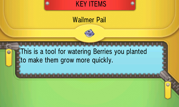 Wailmer Pail item description / Pokémon ORAS