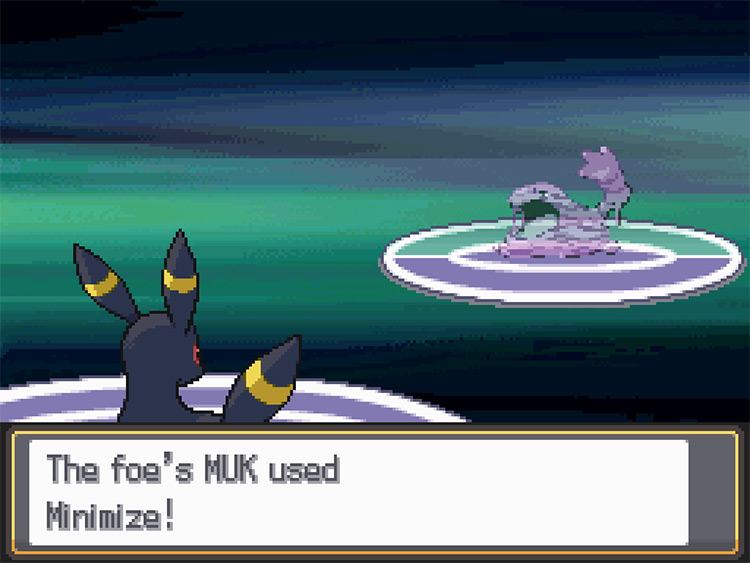 Muk using Minimize. / Pokémon HeartGold