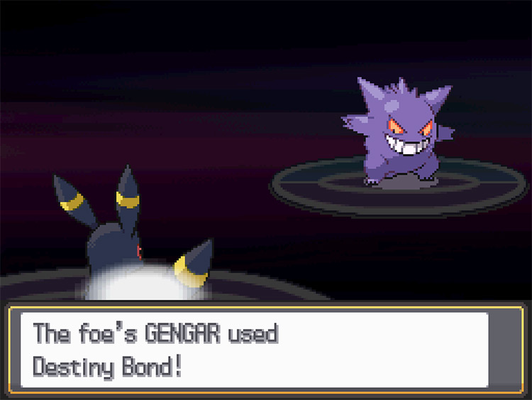 Gengar using Destiny Bond / Pokémon HeartGold