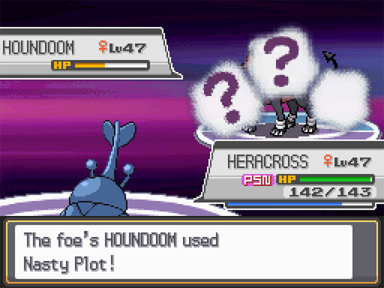 Houndoom using Nasty Plot / Pokémon HeartGold