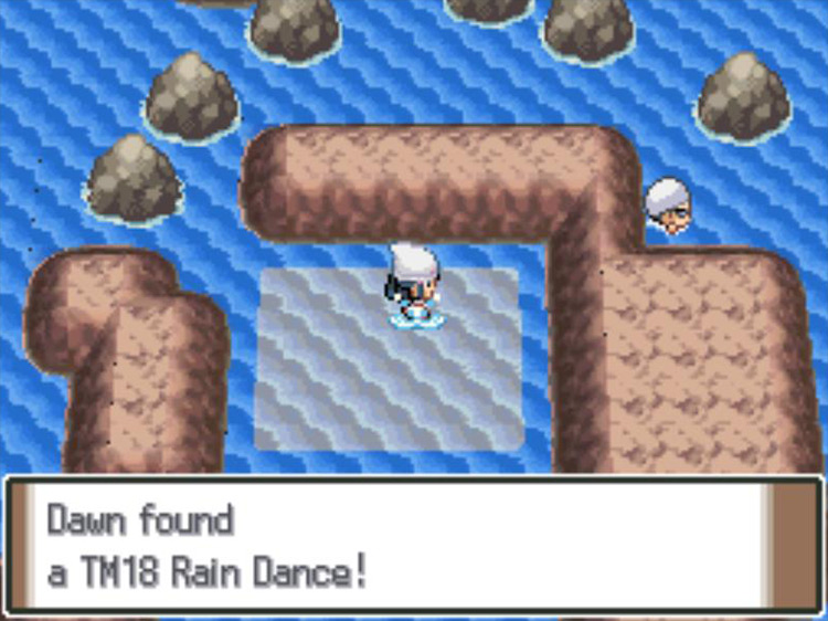 Obtaining TM18 Rain Dance. / Pokémon Platinum