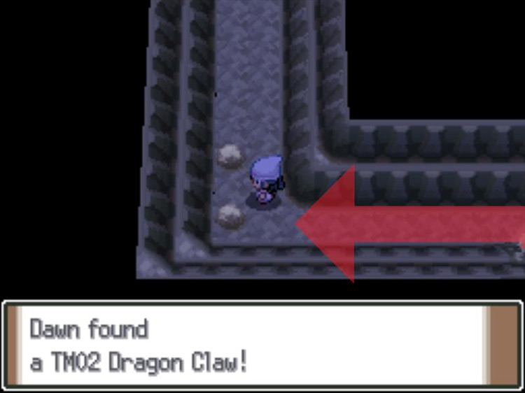 Obtaining TM02 Dragon Claw. / Pokémon Platinum