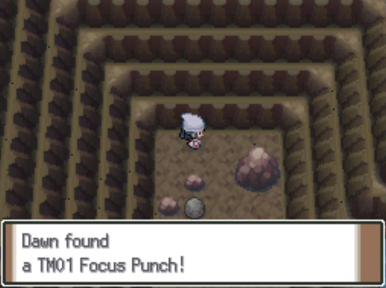 Obtaining TM01 Focus Punch. / Pokémon Platinum