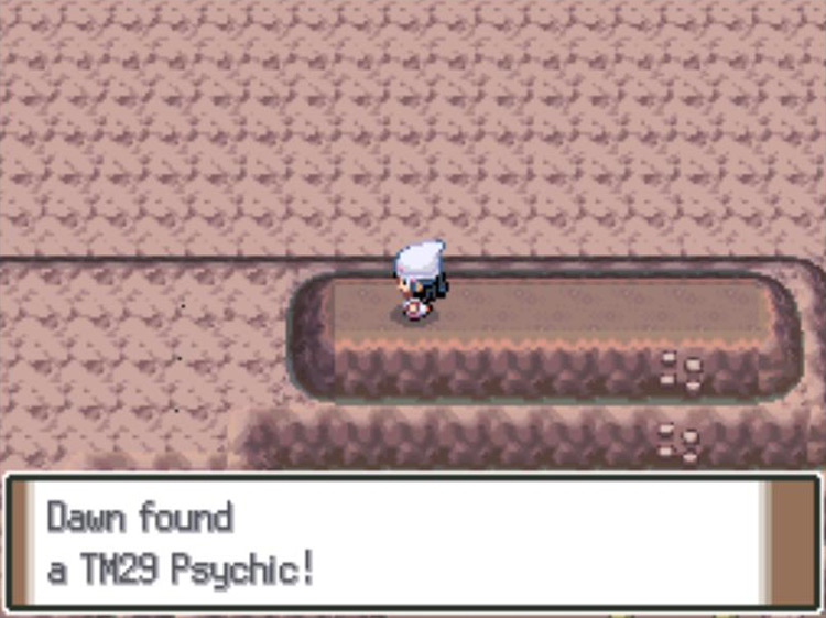 Acquiring TM29 Psychic on Route 211. / Pokémon Platinum