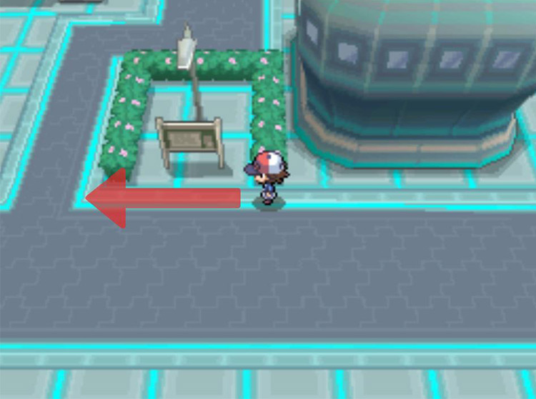Keep west past the Trainer Tip sign. / Pokémon Black and White