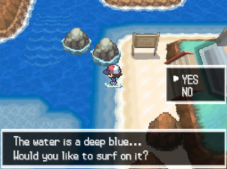 Use Surf on the ocean at the exit of the tunnel. / Pokémon Black and White