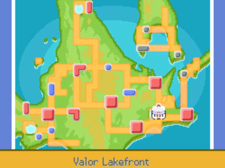 TM25 Thunder’s second location on the Town Map / Pokémon Platinum