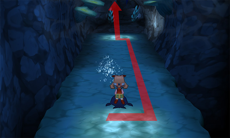 Diving underwater on Route 124 / Pokémon Omega Ruby and Alpha Sapphire