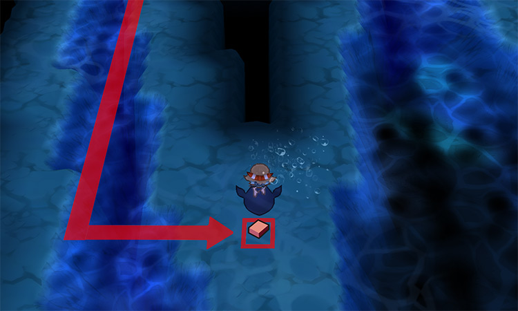 The Red Shard’s exact location on Route 127 / Pokémon Omega Ruby and Alpha Sapphire