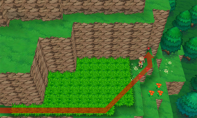 The Red Shard’s exact location on this Mirage Mountain / Pokémon Omega Ruby and Alpha Sapphire