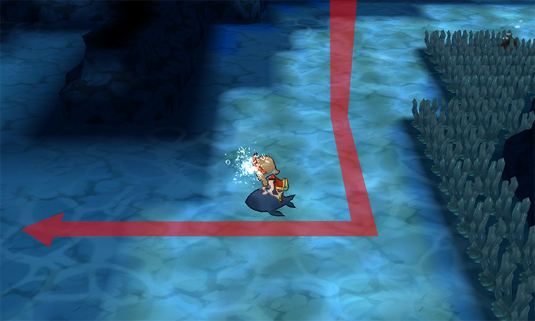 Diving underwater on Route 126 / Pokémon Omega Ruby and Alpha Sapphire