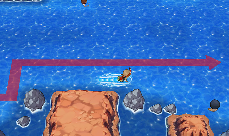 Surfing past the trainers / Pokémon Omega Ruby and Alpha Sapphire