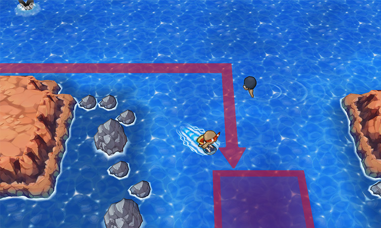 Diving spot on Route 107 / Pokémon Omega Ruby and Alpha Sapphire