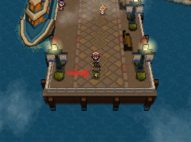 Battle the third dancer at the end of the pier. / Pokémon Black and White