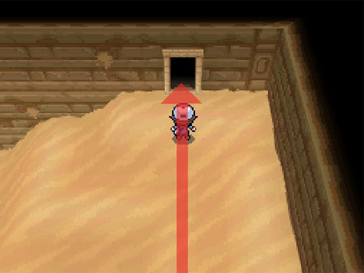 Enter through the door to reach the Castle’s chambers. / Pokémon Black and White