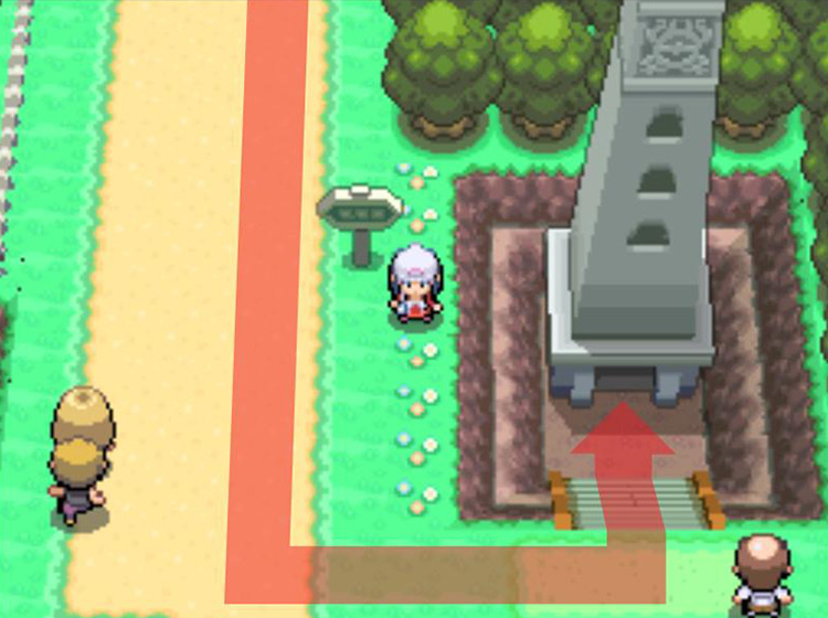 Entering the Lost Tower on Route 209 / Pokémon Platinum