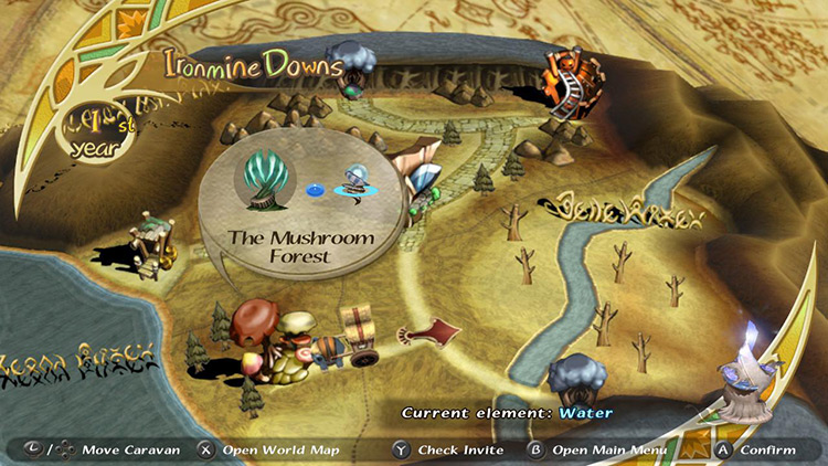 Location of the Mushroom Forest on the world map / FFCC Remastered