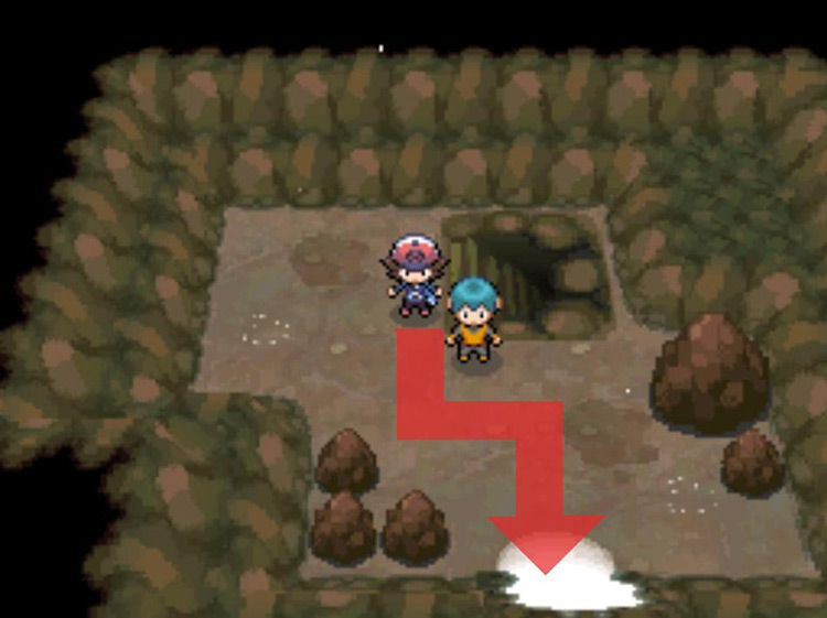 Head south and exit to the outside of the mountain. / Pokémon Black and White