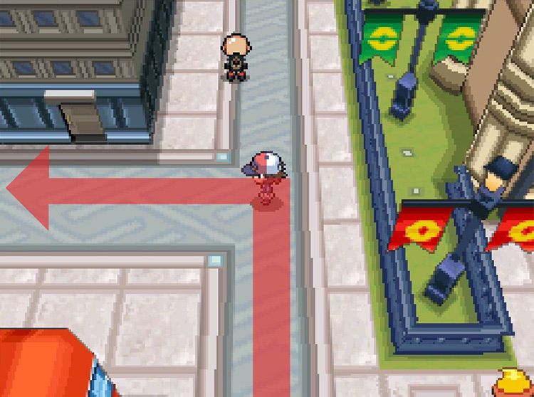 Head west past the first building. / Pokémon Black and White