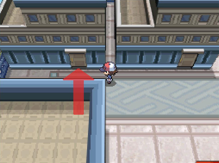 Enter this house at the end of the path. / Pokémon Black and White