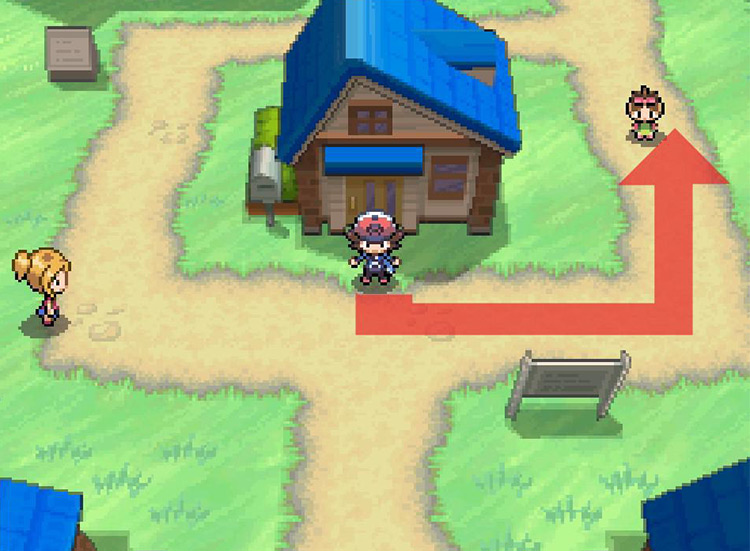 From your home in Nuvema Town, head north. / Pokémon Black and White