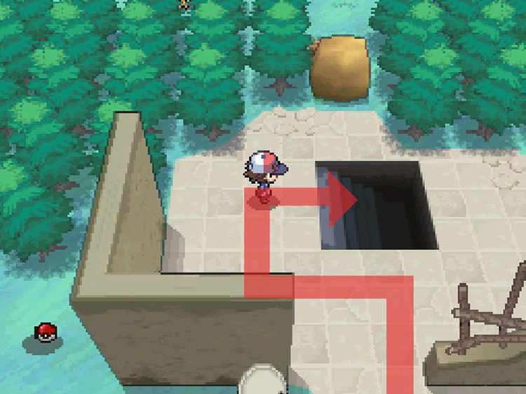Take these stairs to the basement. / Pokémon Black and White