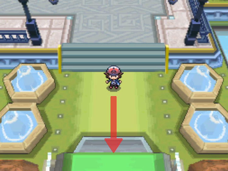 Head through the green tunnel to exit the city. / Pokémon Black and White