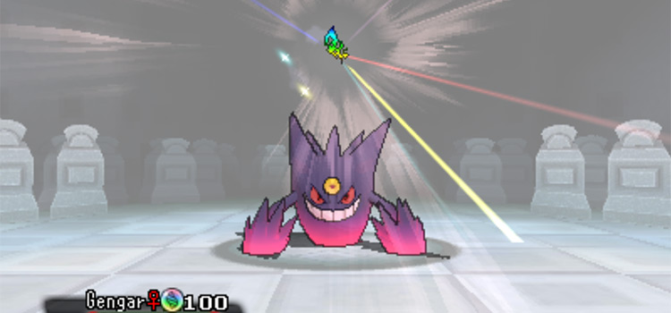 Mega Gengar in battle in Pokémon Omega Ruby